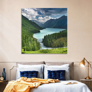 Siberia Woods Mountain Lake Wall Art