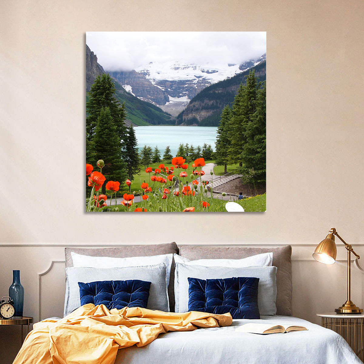 Lake Louise Poppies Wall Art