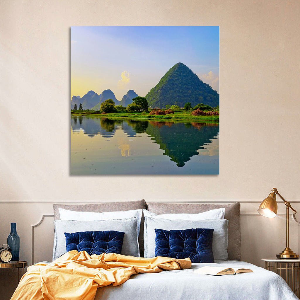 Yangshuo Reflection on Li River Wall Art