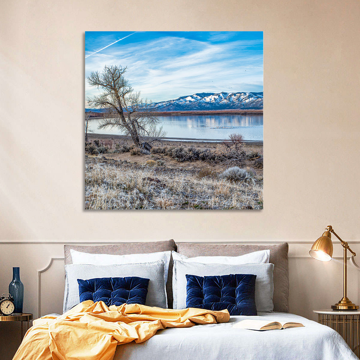 Winter Washoe Lake Morning Wall Art