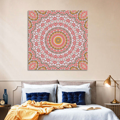 Pink Mosaic Mandala Wall Art