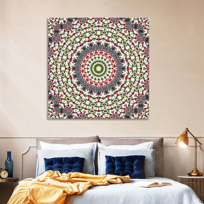 Cherry Mosaic Mandala Wall Art