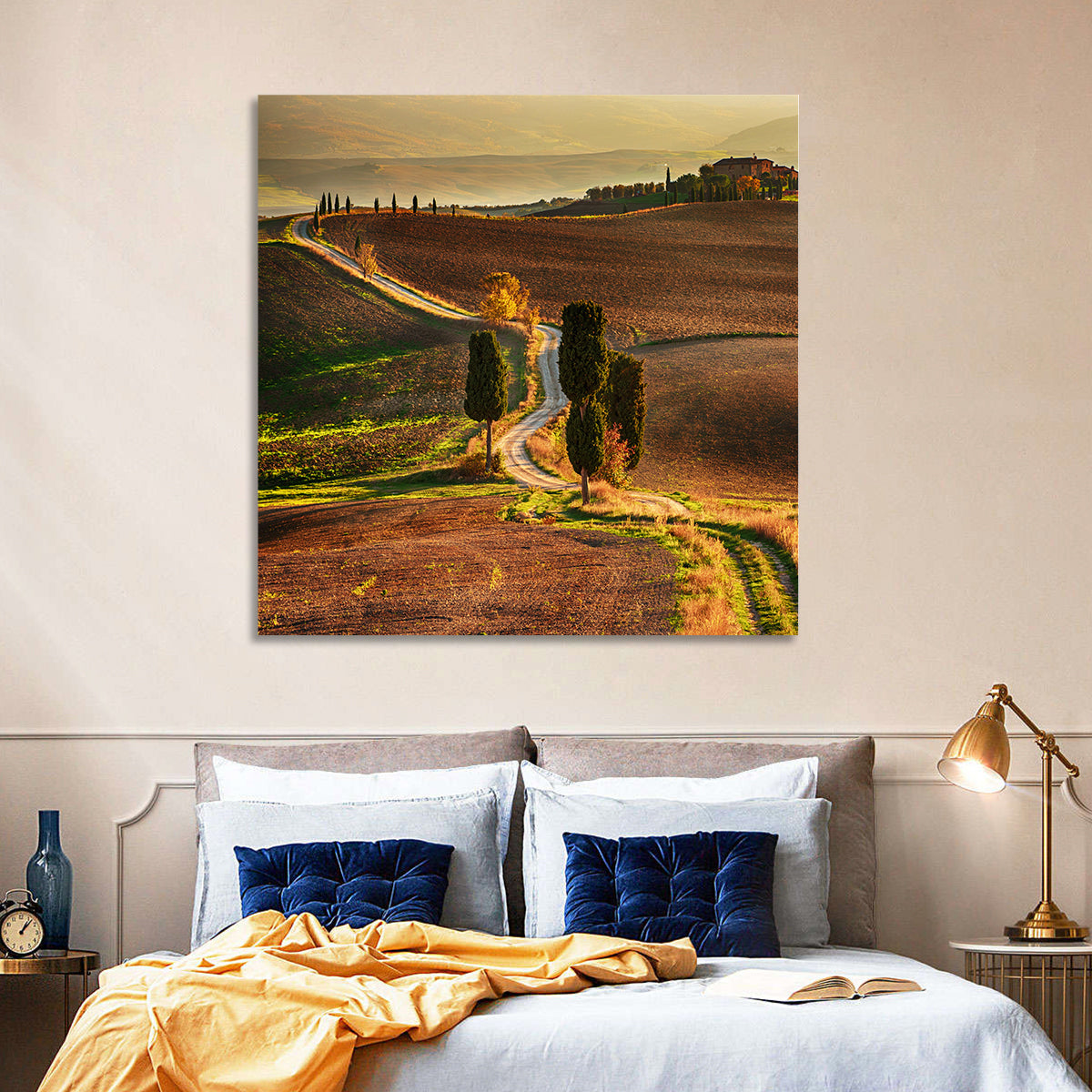 Val D’orcia Winding Golden Road Wall Art