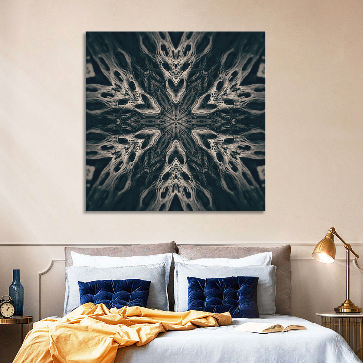 Black Gothic Demon Mandala Wall Art