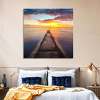 Stone Pier to Glowing Horizon Wall Art