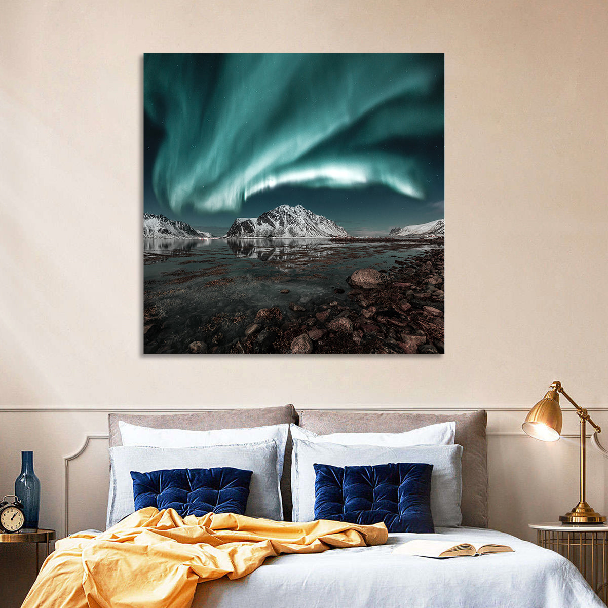 Lofoten Aurora Reflection Wall Art