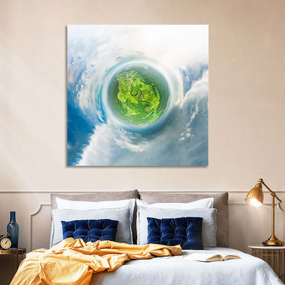 Spherical Forest from Space Wall Art