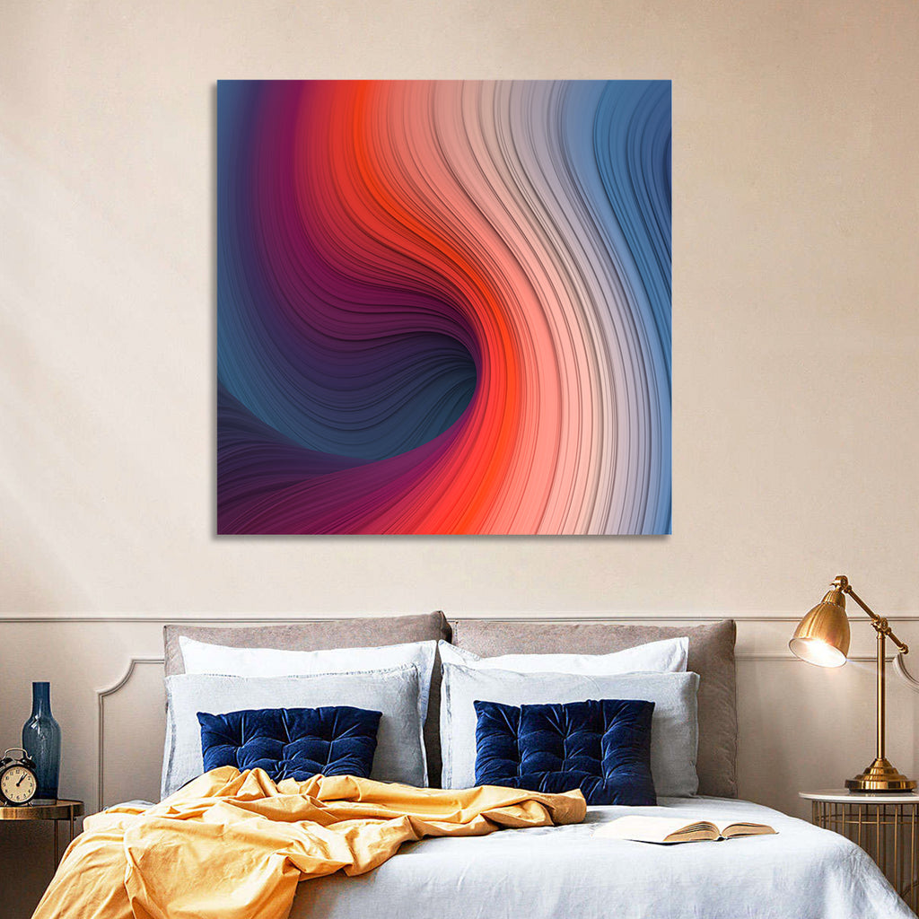 Gradient Wave Vortex Wall Art