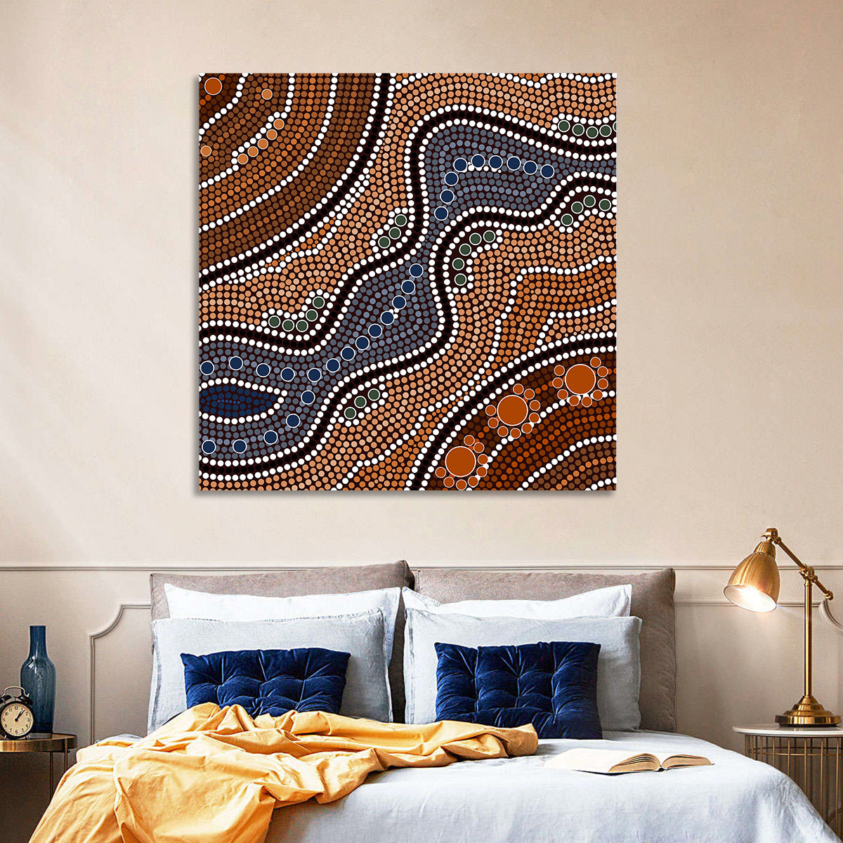 Rhythmic Dot River Wall Art