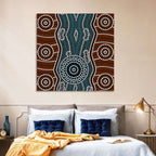 Concentric River Dot Painting Wall Art