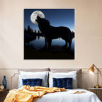 Howling Wolf at Full Moon Wall Art