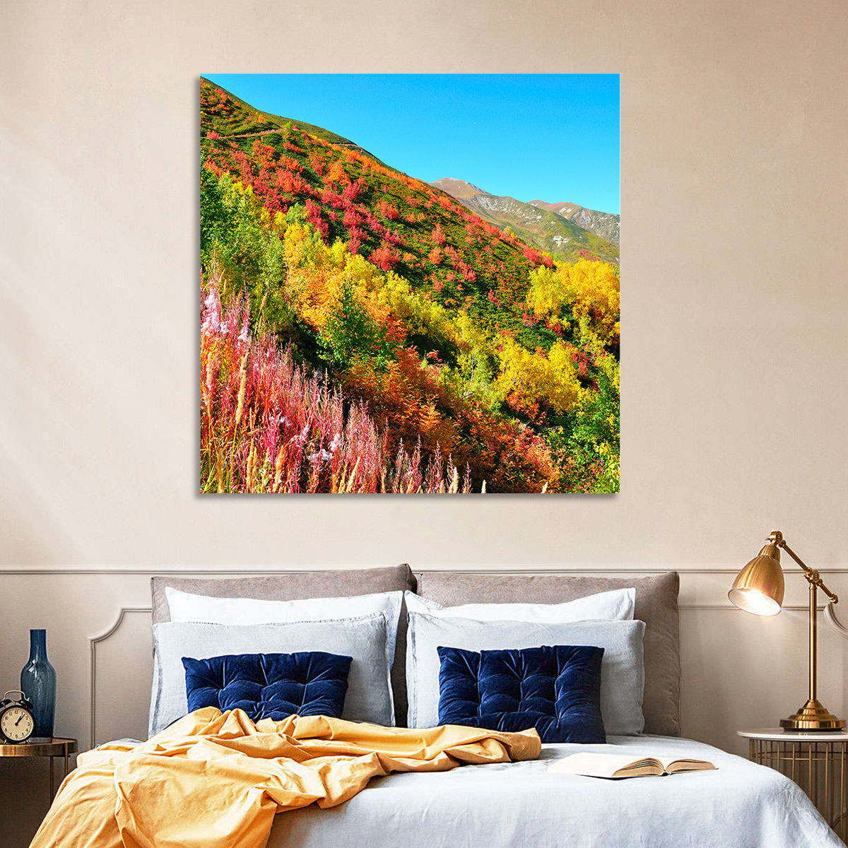 Svaneti Autumn Mountain Landscape Wall Art