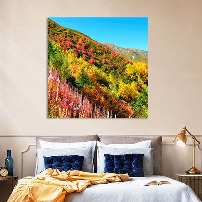 Svaneti Autumn Mountain Landscape Wall Art