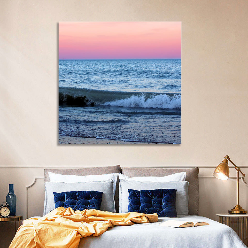 Lake Michigan Sunset with Sailboat Wall Art