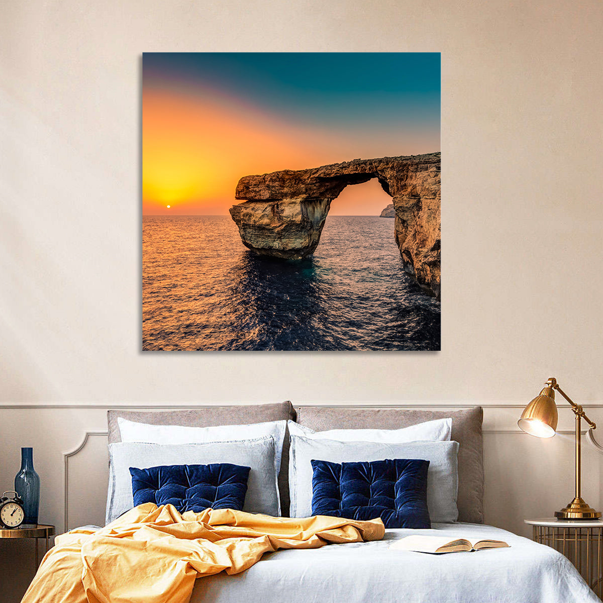 Azure Window Sunset, Dwejra Wall Art
