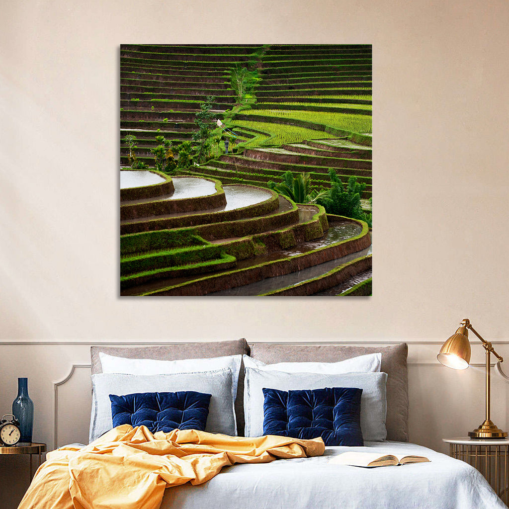 Lush Rice Terraces Wall Art