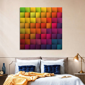 Squares Blocks Abstract Wall Art