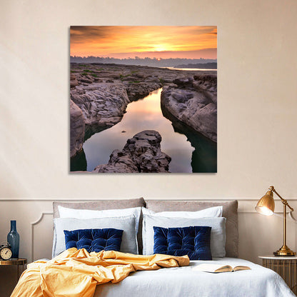 Sam Phan Bok Sunrise River Canyon Wall Art