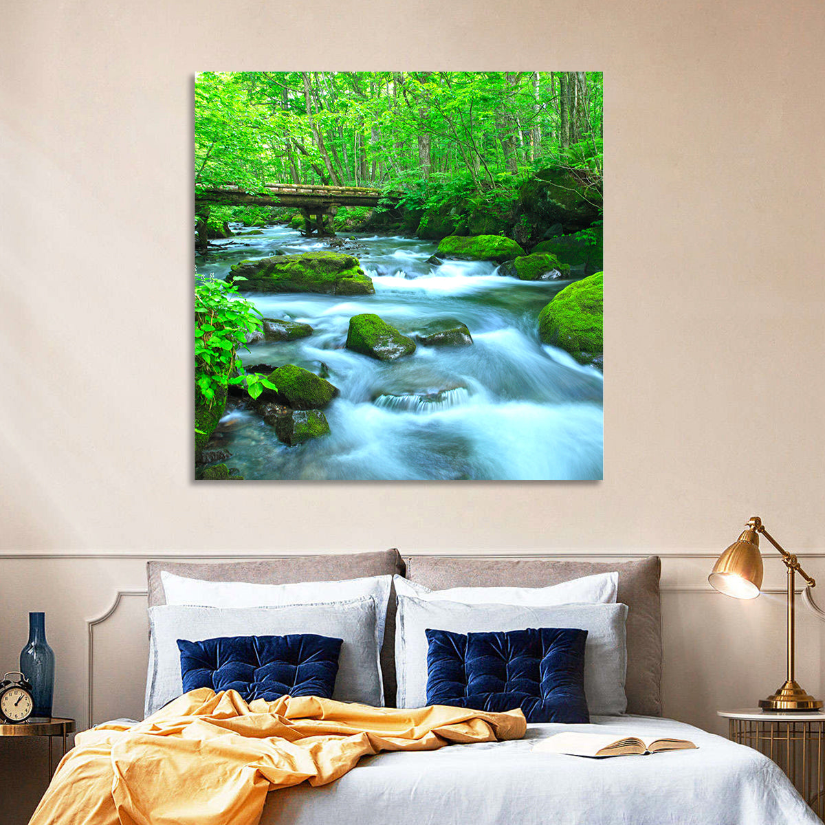 Mossy Forest Stream Wall Art