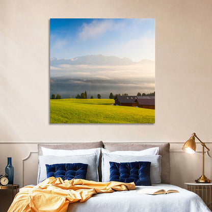 Sunlit Mountain Clouds Wall Art