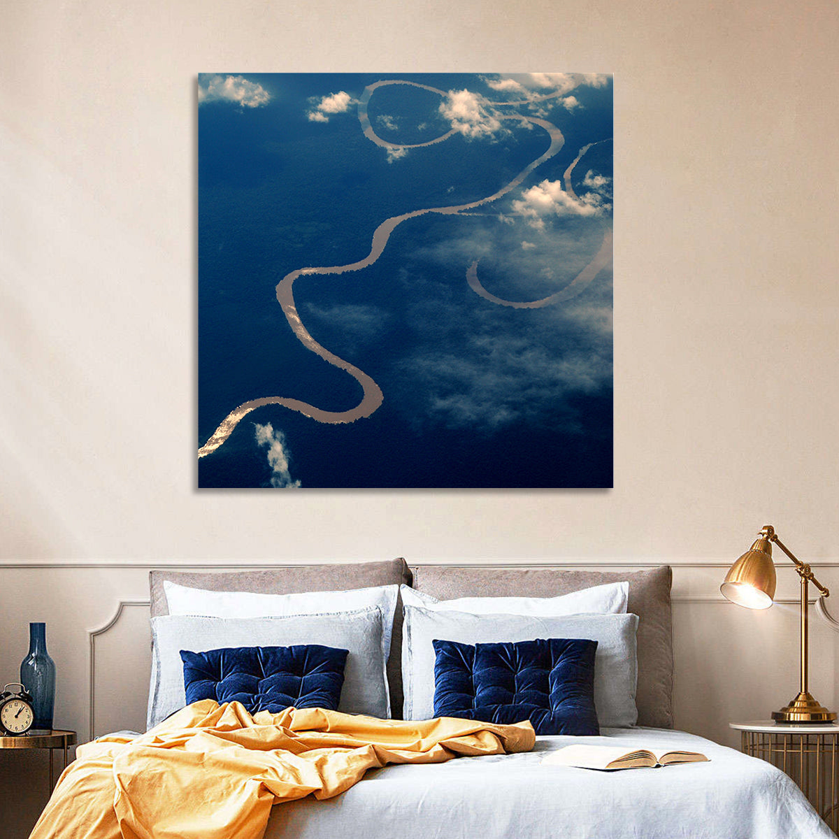 Sunlit Meander of the Amazon River Wall Art