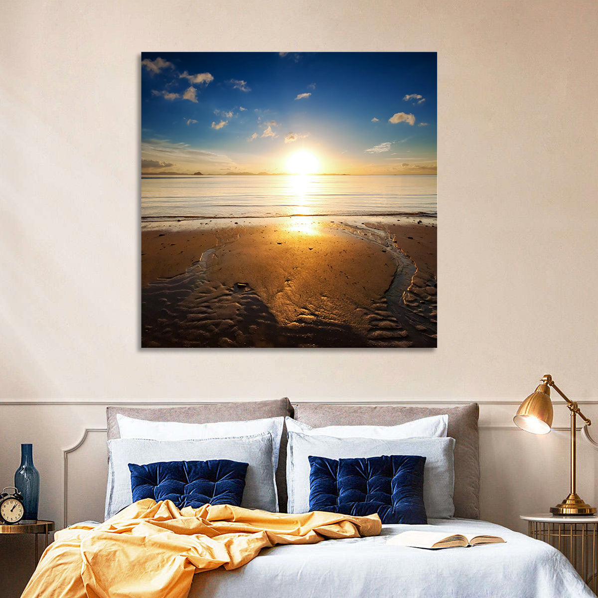 Sea Beach Sunrise Wall Art