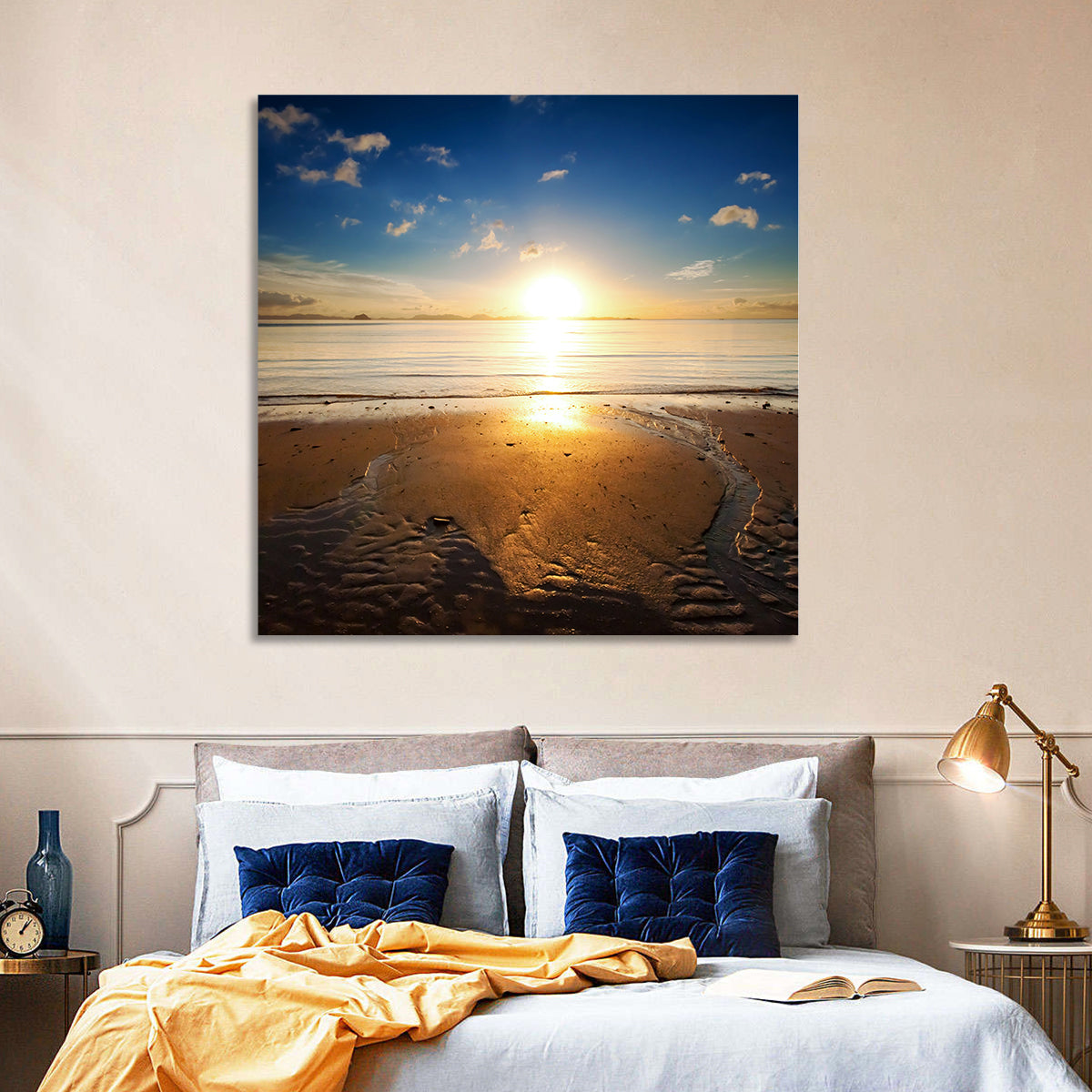 Sunrise Over Rippling Sand Wall Art