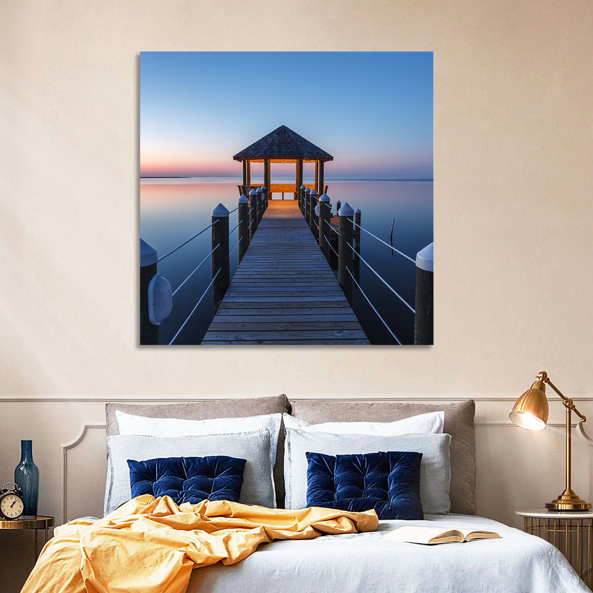 Pamlico Sound Twilight Gazebo Wall Art