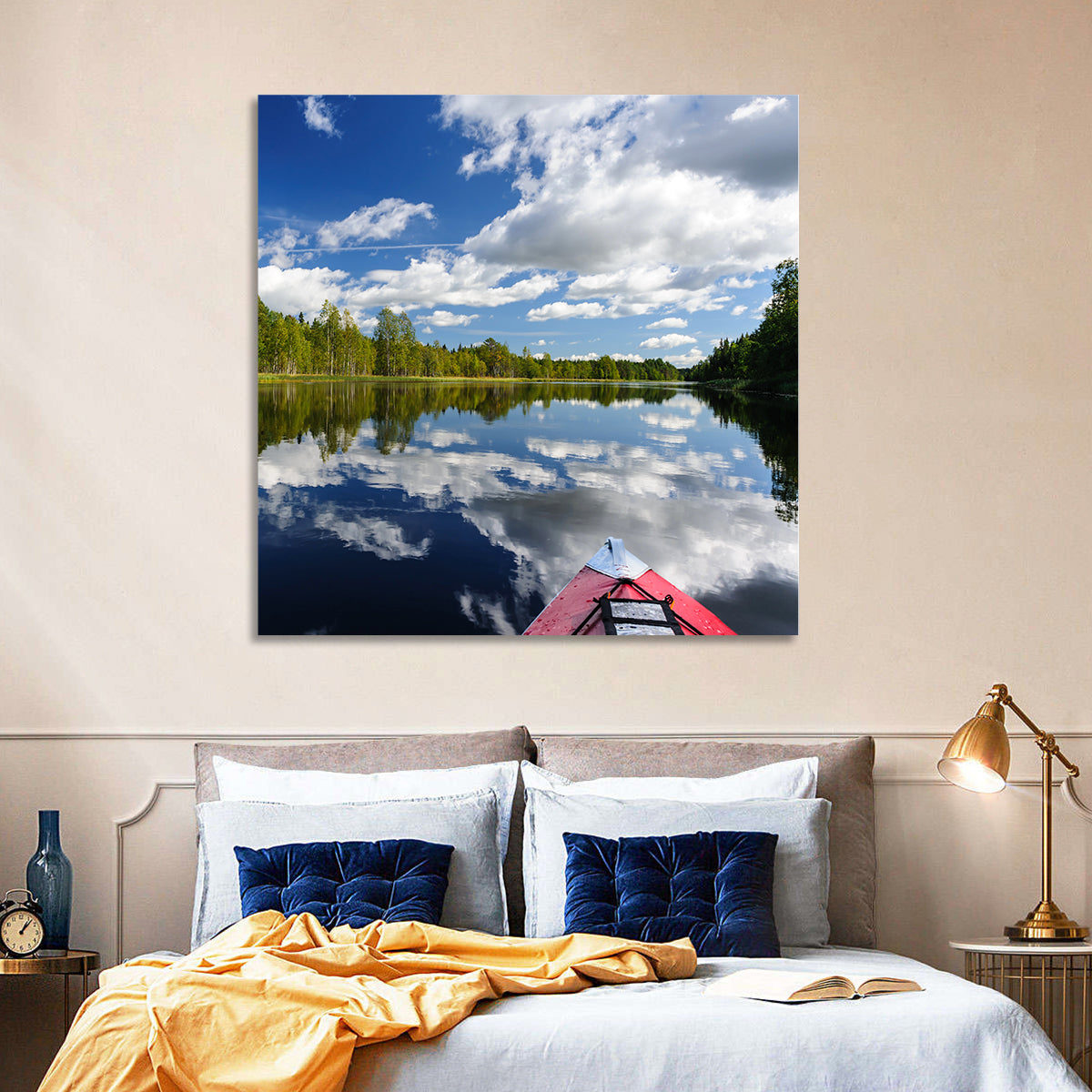 Karelia Kayak Reflection Wall Art