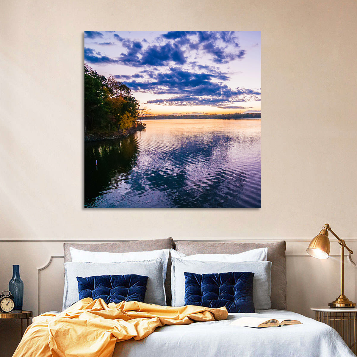 Lake Wylie Sunset Reflection Wall Art