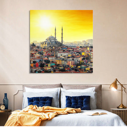 Fatih Mosque at Sunset Wall Art