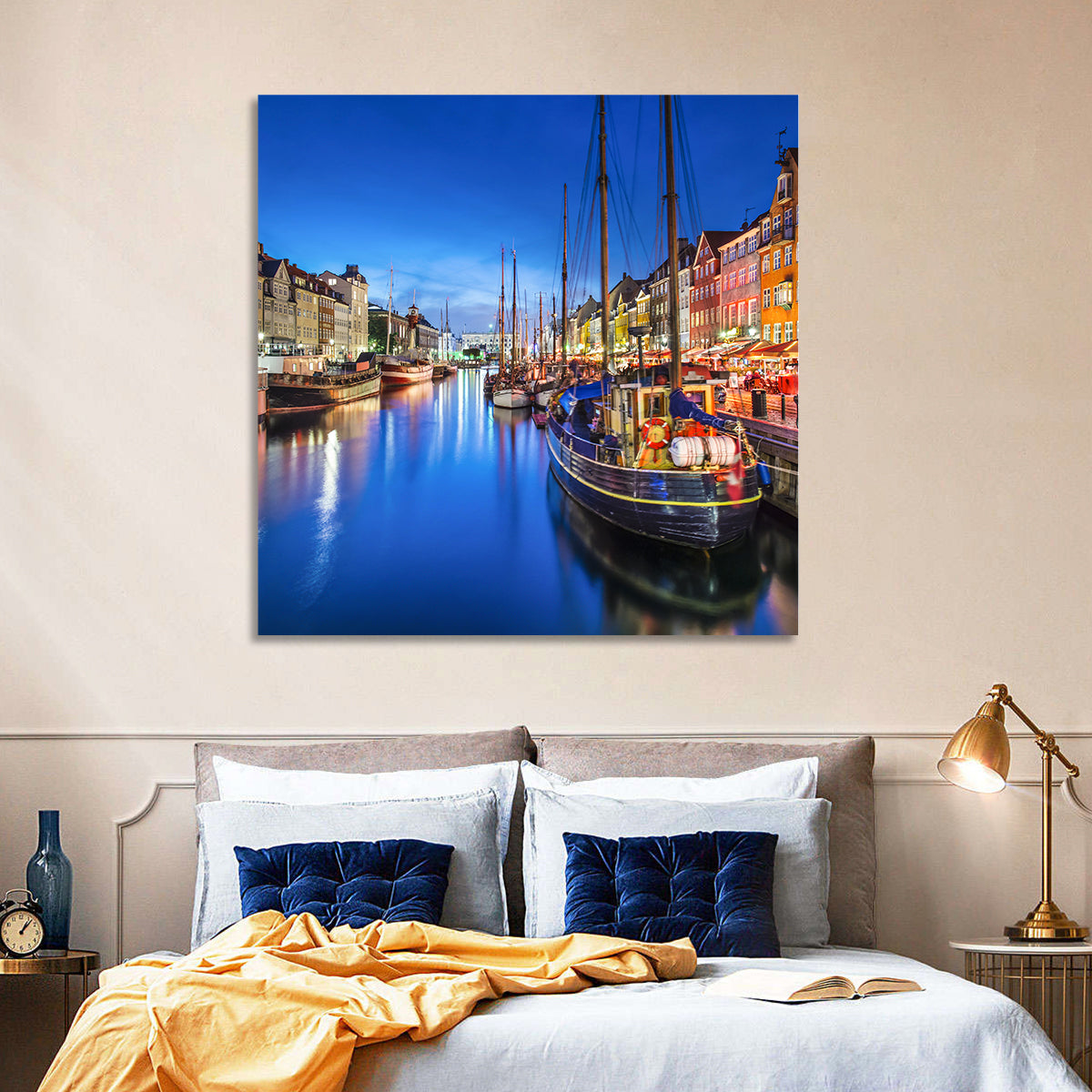 Nyhavn Canal at Dusk Wall Art