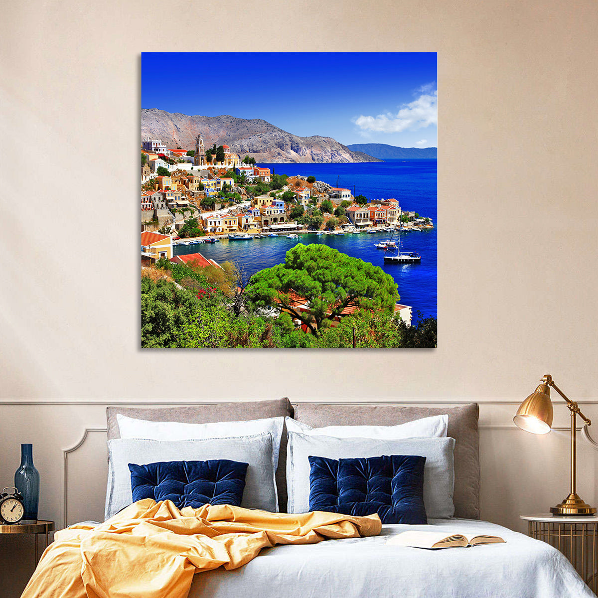 Symi Harbor, Greece Wall Art
