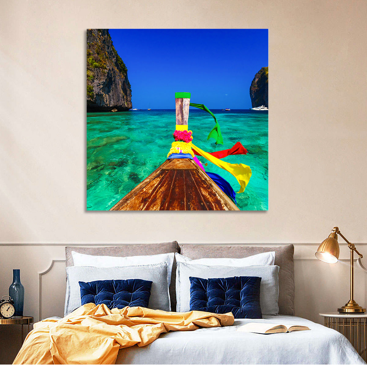Maya Bay Long-tail Boat Wall Art