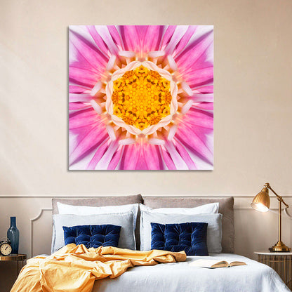 Kaleidoscopic Dahlia Mandala Bloom Wall Art