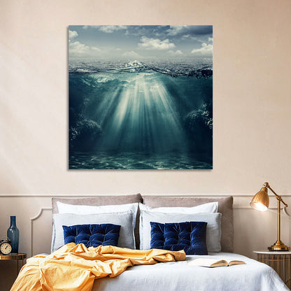 Split-level Underwater Ocean View Wall Art