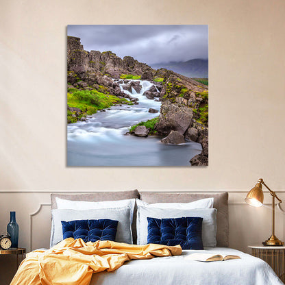 Öxarárfoss Stream, Þingvellir Wall Art