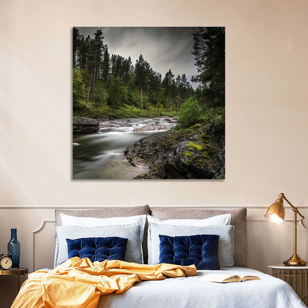 Mossy Forest Stream Wall Art