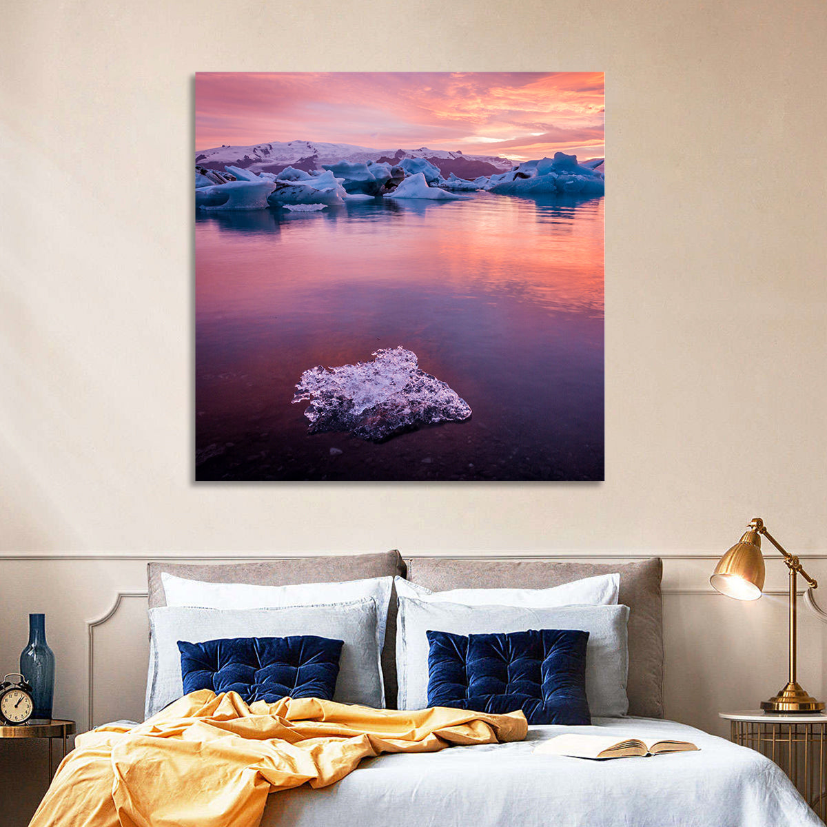 Jökulsárlón Dusk Lagoon Wall Art