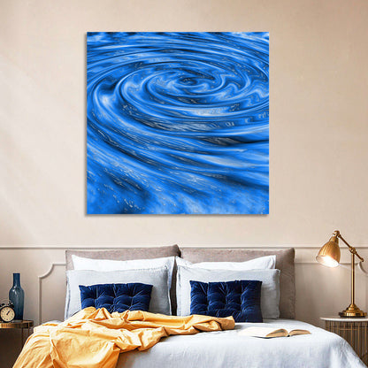 Azure Water Vortex Wall Art