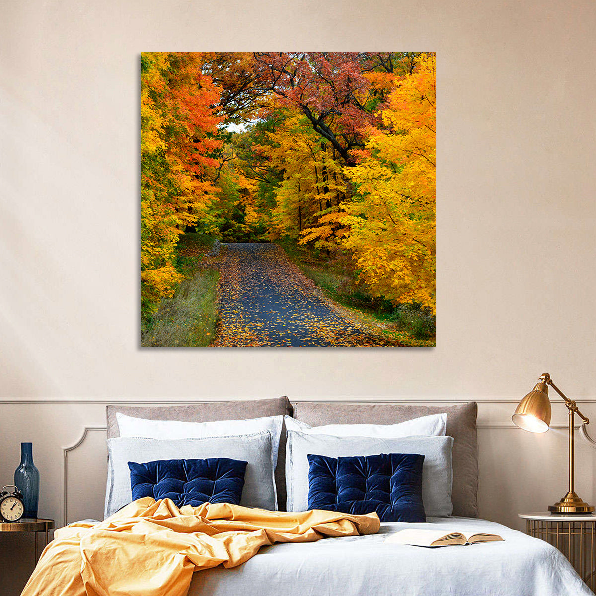 Autumn Road Through Wisconsin Park Wall Art
