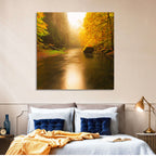 Misty Mountain River Wall Art
