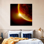 Red Planet Sunrise Limb Flare Wall Art