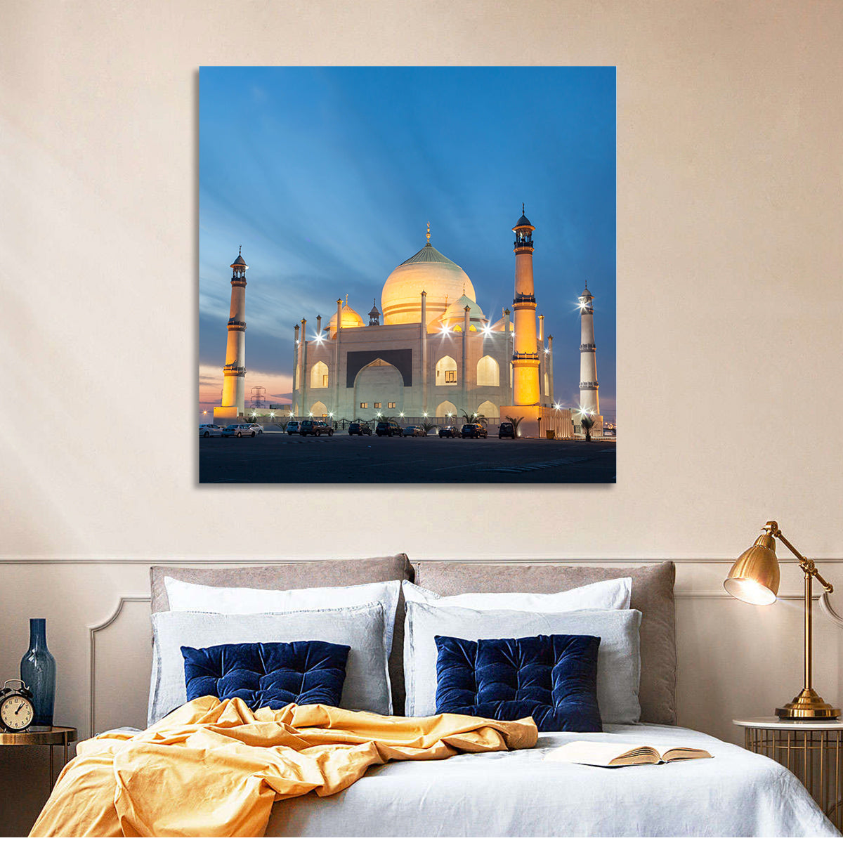 Siddiqa Fatima Zahra Mosque at Dusk Wall Art