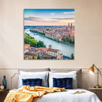 Verona Riverbend at Golden Hour Wall Art
