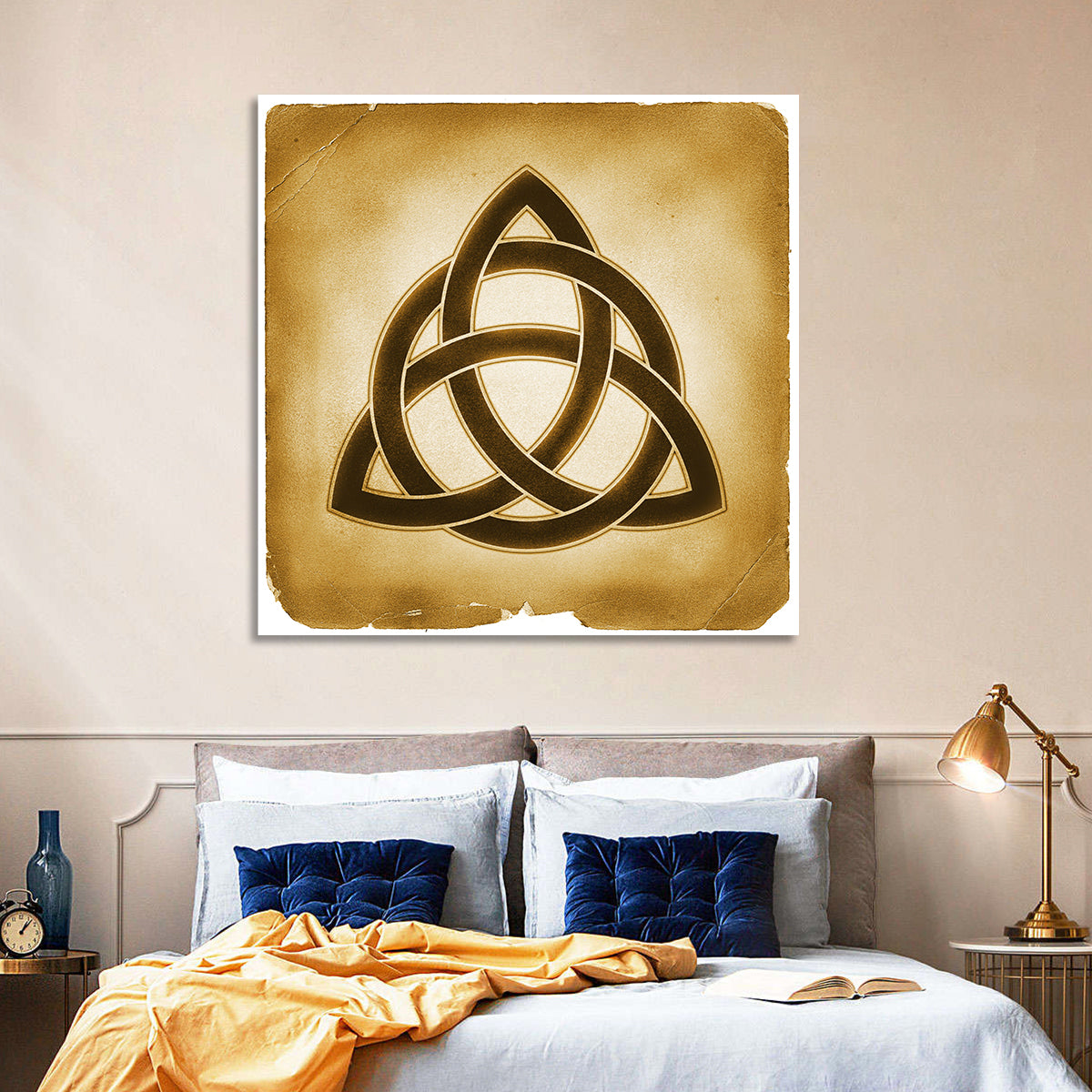 Embossed Trinity Knot Symbol Wall Art