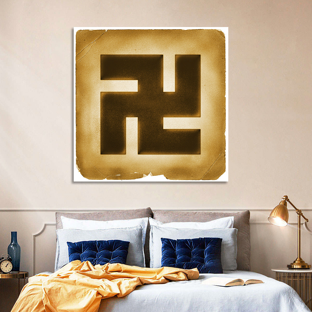 Buddhist Swastika Emblem Wall Art