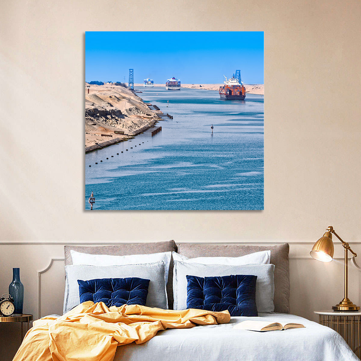 Suez Canal Container Ships Wall Art
