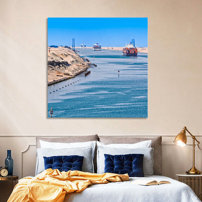 Suez Canal Container Ships Wall Art