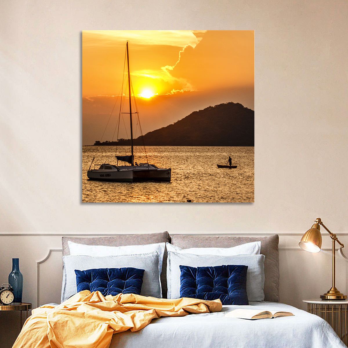 Mama Afrika Sunset, Lake Malawi Wall Art